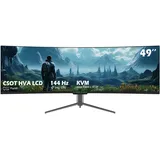 TITAN ARMY C49SHC 49-Zoll-Gaming-Monitor, 3840 x 1080 CSOT HVA-Panel, 32:9 übergroßer gebogener Bildschirm, 144 Hz, intelligenter PIP/PBP-Split-Bildschirm