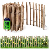 Kadax Staketenzaun 500 x 60 cm Haselnuss