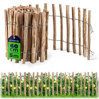 Kadax Staketenzaun 500 x 60 cm Haselnuss