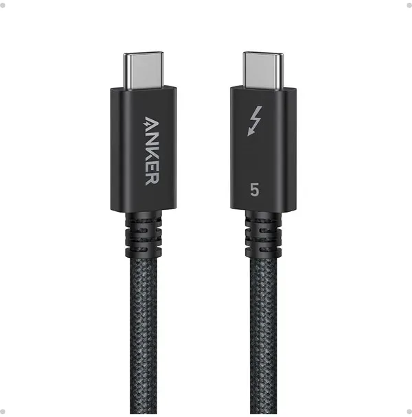 Prime USB-C to USB-C Cable Thunderbolt 5 Cable - 0.5m - Black