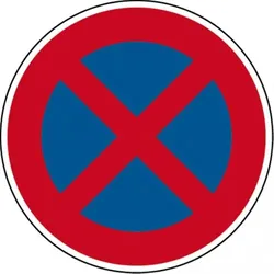 Dreifke® Aufkleber | Verkehrszeichen - Absolutes Haltverbot, Zeichen 283 - 200 mm Folie selbstklebend