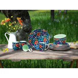 CreaTable Folklore Kombiservice 16-tlg. blau
