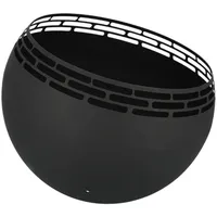 Esschert Design Feuer Ball schwarz 58cm Korb Stelle Schale