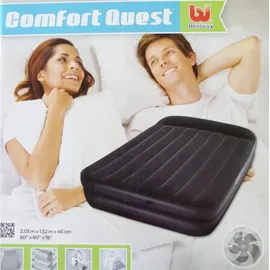 BESTWAY Velours-Single-Gästebett 97 x 191 cm - Schwarz