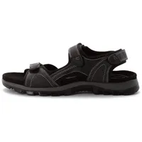 CAMEL ACTIVE Herren Sandalen aus perforiertem Leder Schwarz, menswear-45