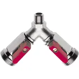 ich-zapfe Absperrhahn für Druckminderer 2-leitig