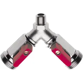 ich-zapfe Absperrhahn für Druckminderer 2-leitig