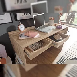 KADIMA DESIGN Schreibtisch MASSA Eiche / Beige