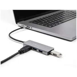 DeLock 4 Port USB 3.2 Gen 1 Hub mit USB Type-CTM Anschluss - – USB Typ-A Buchsen seitlich
