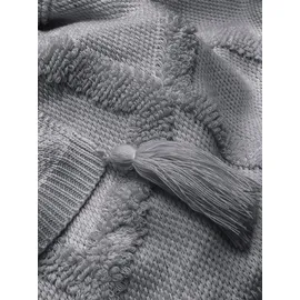 Primera Kuscheldecke Boho Tagesdecke 130 x 170 cm Grau