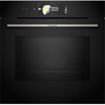 Bosch Backofen mit Mikrowelle Serie 8, HMG778NB1 Einbau-Backofen Integrierbarer 60 x 60cm, Mikrowellenfunktion, digitaler Bedienring, TFT-Touchdisplay Pro, Heißluft sanft, Boost-Funktion, Schwarz