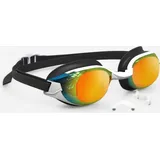 Schwimmbrille verspiegelte Gläser Einheitsgröße - BFit schwarz/orange EINHEITSGRÖSSE