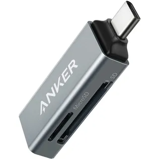 Anker 2-in-1 USB-C Speicherkartenleser für SDXC, SDHC, SD, MMC, RS-MMC, Mikro-SDXC, Mikro-SD, Mikro-SDHC und UHS-I Karten