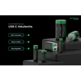 PATONA 16x PATONA Premium USB-C 4x AA Akkus Lithium 1.5V 3000mWh (4x 4er Blister)