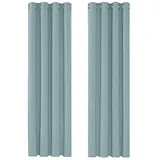 Deconovo Single Blackout Curtains Thermo-Verdunkelungsvorhänge für Schlafzimmer, Polyester, 140 x 260, 2