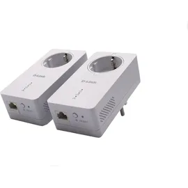 D-Link PowerLine AV2 DHP-P601AV 1000 Gigabit Passthrough Kit 1000Mbps (2 Adapter)