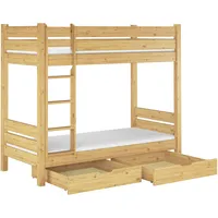 Erst-Holz Etagenbett für Erwachsene Stockbett 90x200 Nische 100 Rollrost Matratzen Bettkästen 60.16-09MS2