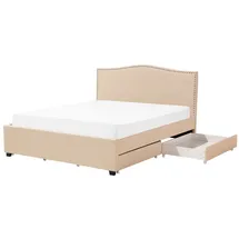 Beliani Polsterbett 180 x 200 cm Beige