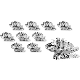 IDENA Baumkerzenhalter mit Clip silber 10 Stück