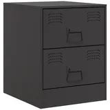 vidaXL Nachtschrank 34,5 x 39 x 44 cm Schwarz