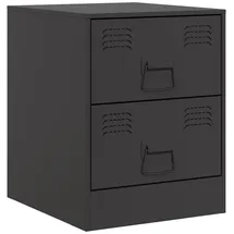 vidaXL Nachtschrank 34,5 x 39 x 44 cm Schwarz