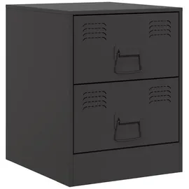vidaXL Nachtschrank 34,5 x 39 x 44 cm Schwarz