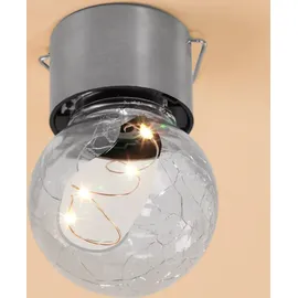 esotec Solar Hängeleuchten 3er-Set Crackle Balls warmweiß 102309