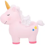 JTBDWOSK Einhorn Spardose Harz Tier Sparschwein Blau Einhorn Figur Große Größe Desktop Schreibtisch Ornament Spielfigur Dekoration Mädchen Jungen Kinder Geburtstagsgeschenk,Rosa