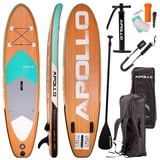 Apollo Inflatable SUP-Board Aufblasbares Stand Up Paddle Board SUP - Wood, aufblasbar blau