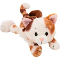 NICI Plüsch Katze dreifarbig 20cm, liegend GRÜN