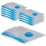 Relaxdays Vakuumbeutel 20 x  transparent blau
