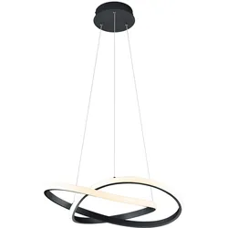 REALITY LEUCHTEN LED Pendelleuchte "Mira", schwarz, Ø 60cm H: 150cm, Lampen, Hängeleuchte, Switch Dimmer, Hängeleuchte Pendelleuchte