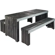 Wilk Gartenmöbel-Set Provence 3-teilig Anthrazit FSC