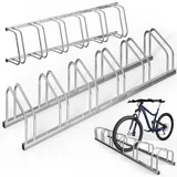 monzana Fahrradständer für 6 Fahrräder silber
