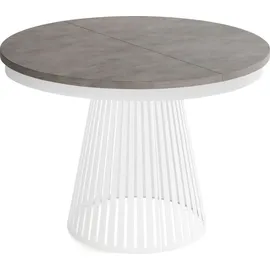 WFL GROUP Esstisch Rund 120 x 76 x 120 cm grau