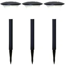Best Season Solarleuchte schwarz 37,5 x 11 cm 3er Set