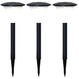 Best Season Solarleuchte schwarz 37,5 x 11 cm 3er Set