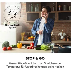 Klarstein Induktionskochfeld, Glaskeramik Kochfeld, Induktionskochfeld mit 4 Platten, Einbau-Induktionskochfeld mit Touch-Display, Digitalanzeige und Timer-Funktion, Schnelles Aufheizen, 7000 Watt