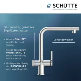 Schütte AQUADUCT Sprudelwasser-Spültischarmatur Silber