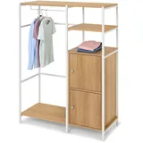 Tchibo - Kindergarderobe »Grade« mit Türen und Kleiderstange - 90,3x40x120cm - silber -
