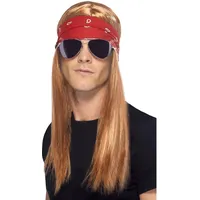 Smiffys Rocker Hippie Set Herren Einheitsgröße