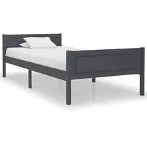 vidaXL Massivholzbett 100 x 200 cm Grau