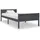 vidaXL Massivholzbett 100 x 200 cm Grau
