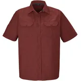 KILLTEC Herren Funktionshemd/Hemd Kurzarm/Outdoorhemd KOS 47 MN WVN SHRT, Ziegelrot, M,
