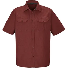 KILLTEC Herren Funktionshemd/Hemd Kurzarm/Outdoorhemd KOS 47 MN WVN SHRT, Ziegelrot, M,