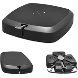 KOMFOTTEU Sonnenschirmständer mit Rollen, Schirmständer Belastung 100-150 kg, befüllbar mit Wasser und Sand, Sonnenschirmfuß 89 x 89 x 20 cm für große Sonnenschirm