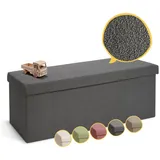 Laleni Sitzbank mit Stauraum geräumig - Truhenbank mit Stauraum 110x38 cm - Bettkasten Sitztruhe - Bequemer Hocker mit Stauraum - Sitzhocker mit Stauraum Kinder - Sitzbox in Anthrazit