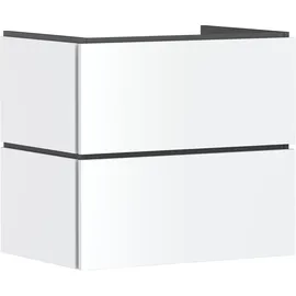 Hansgrohe Xilesa E Waschtischunterschrank 2 Schubkästen, für Waschtisch, ohne PushOpen, Mattweiß