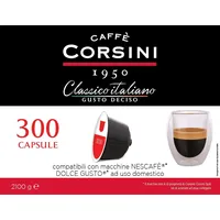 Caffè Corsini - Kompatible Kaffeekapseln für Dolce Gusto Classico Italiano, Kräftiger Geschmack, 300 Kapseln