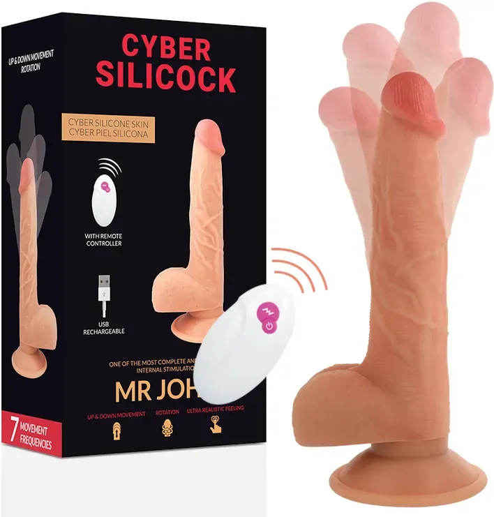 CYBER SILICOCK - Fernbedienbarer realistischer Mr John, 23,88 cm Ø 4,3 cm